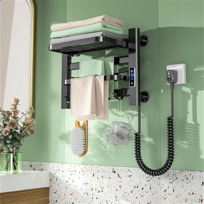 टाइमर के साथ छोटा इलेक्ट्रिक तौलिया रेल